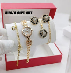 Luxury Women's Watch & Jewelry Gift Set – Elegant Timepiece with Matching Accessories