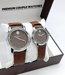 Crystal Time Couple Watches – Elegant Quartz Wristwatch Set