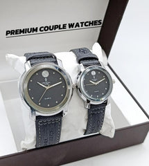 Crystal Time Couple Watches – Elegant Quartz Wristwatch Set