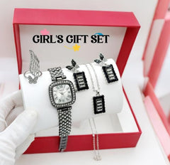 Luxury Diamond Watch & Jewelry Gift Set for Women – Elegant & Stylish