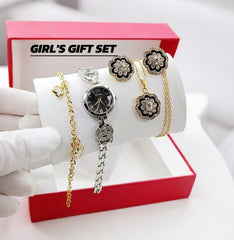 Luxury Women's Watch & Jewelry Gift Set – Elegant Timepiece with Matching Accessories