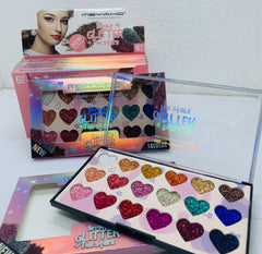 MSYAHO Bright Glitter Eyeshadow Palette – 18 Shimmering Colors for a Bold Look