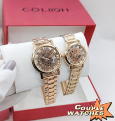 Luxury Skeleton Couple Watches – Matching His & Hers Wristwatch Set