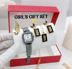 Luxury Diamond Watch & Jewelry Gift Set for Women – Elegant & Stylish