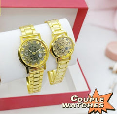 Luxury Skeleton Couple Watches – Matching His & Hers Wristwatch Set